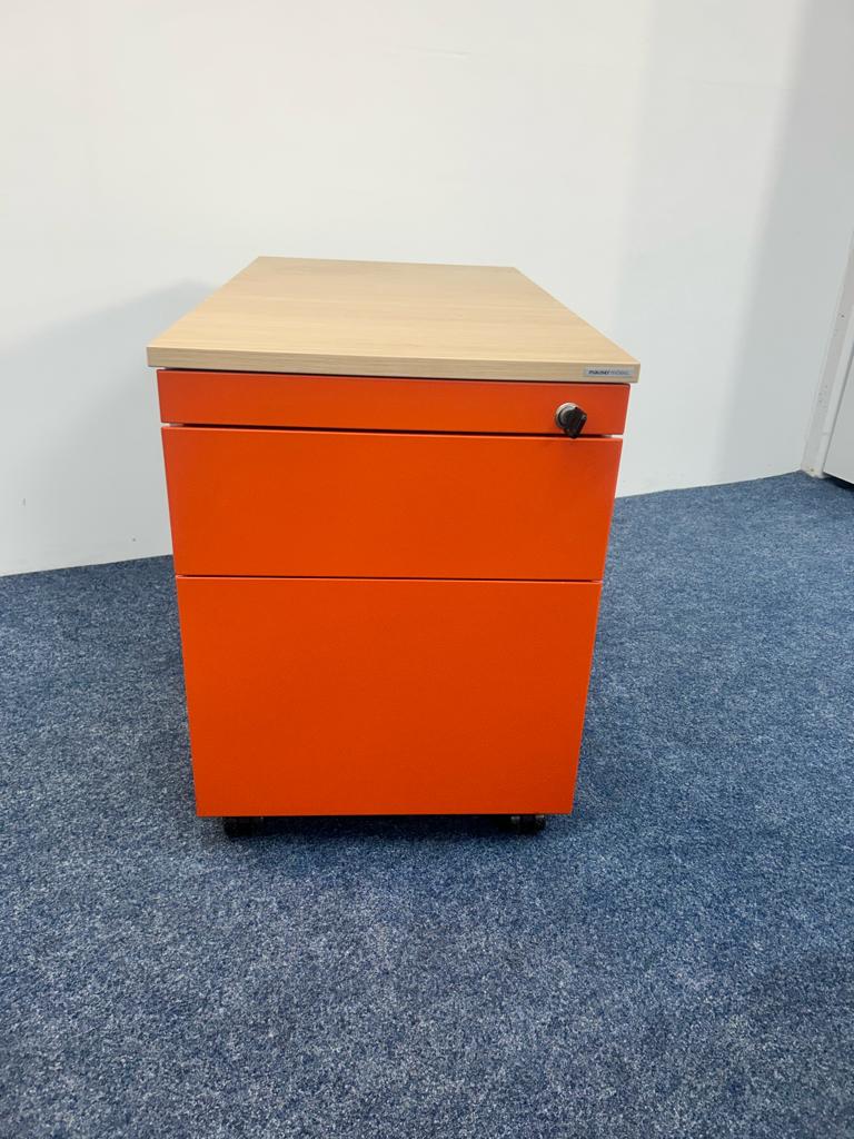 Rollcontainer Orange/Silber