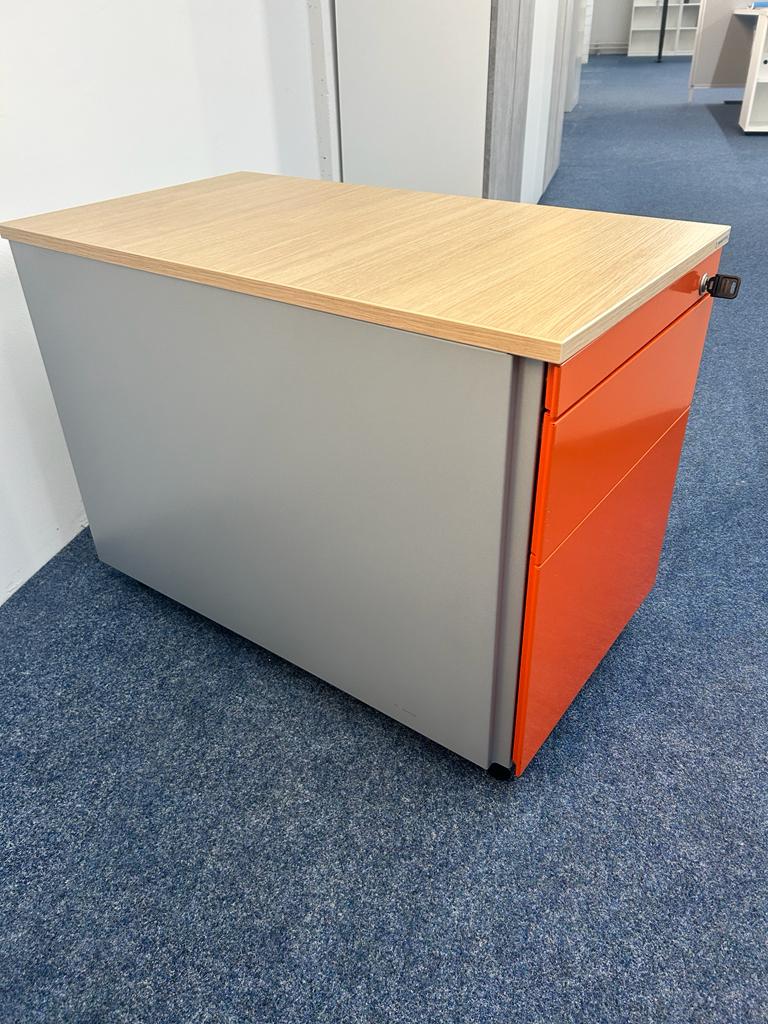 Rollcontainer Orange/Silber